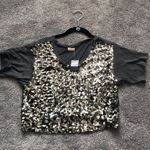 Sequins Hollister Crop Top
